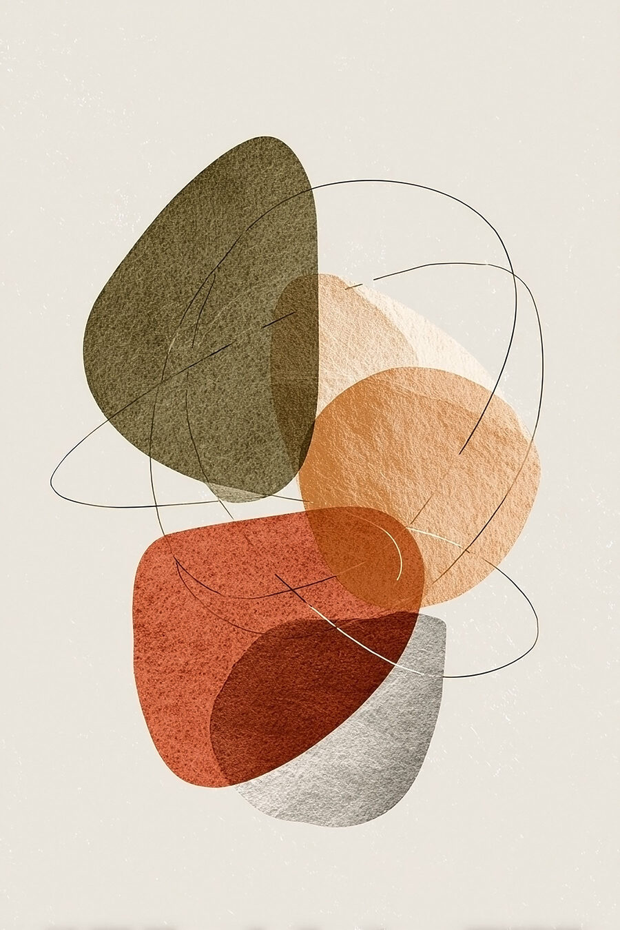 Quatro formas com círculos — design completo