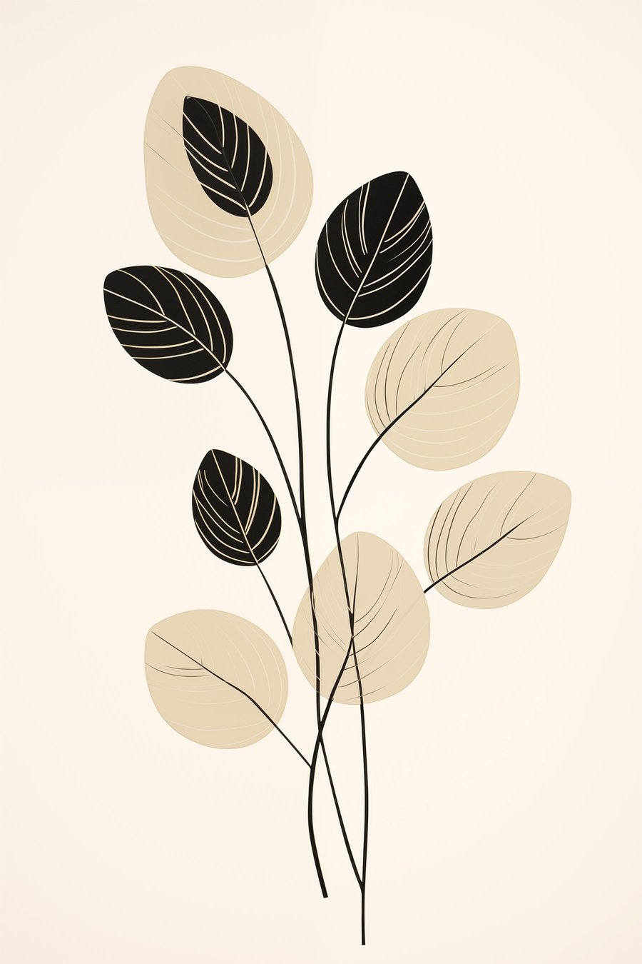 Ilustração botânica minimalista — design completo
