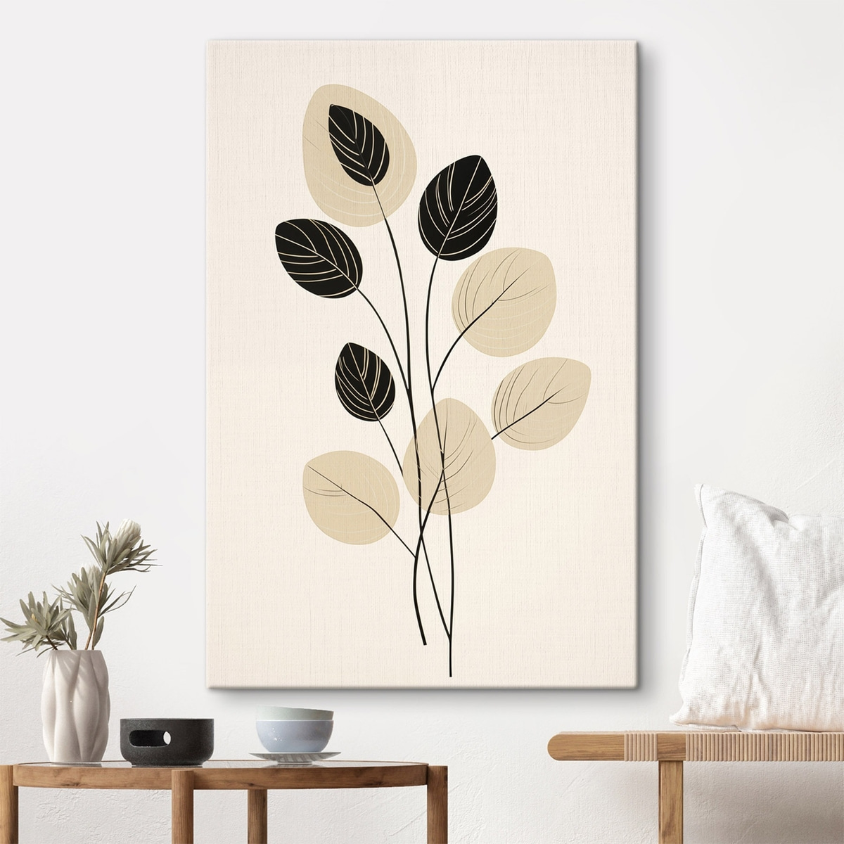 Ilustração botânica minimalista — interior 1