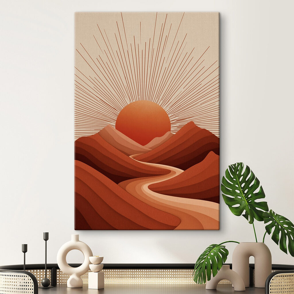 Sol sobre montanhas vermelhas — interior 1