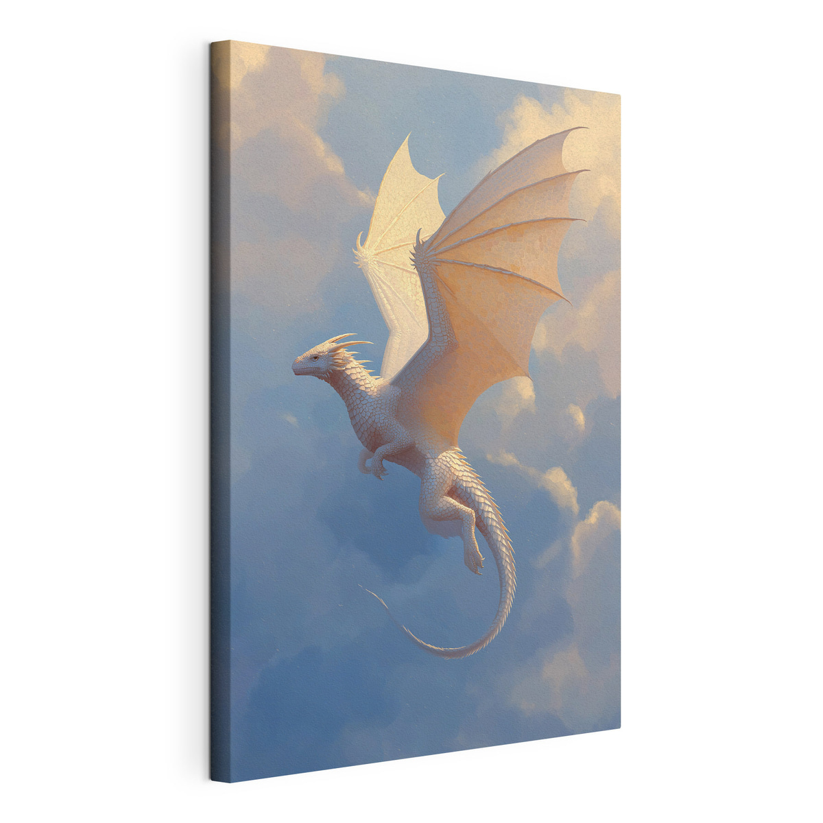 Dragão branco no céu — vista do produto