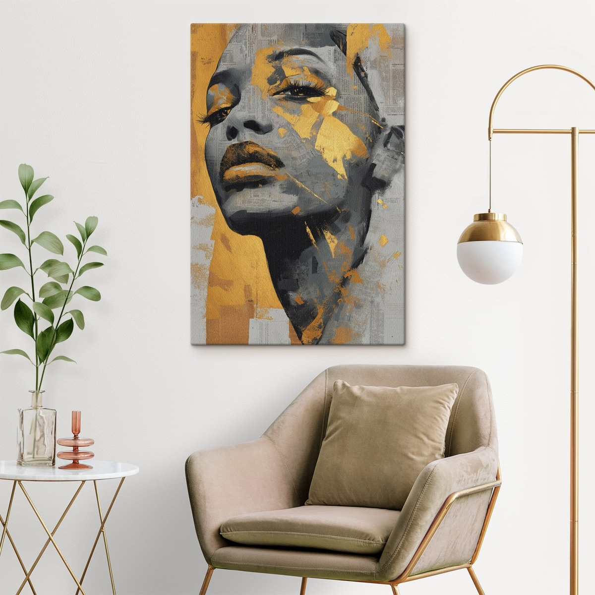 Retrato com jornal — interior 1