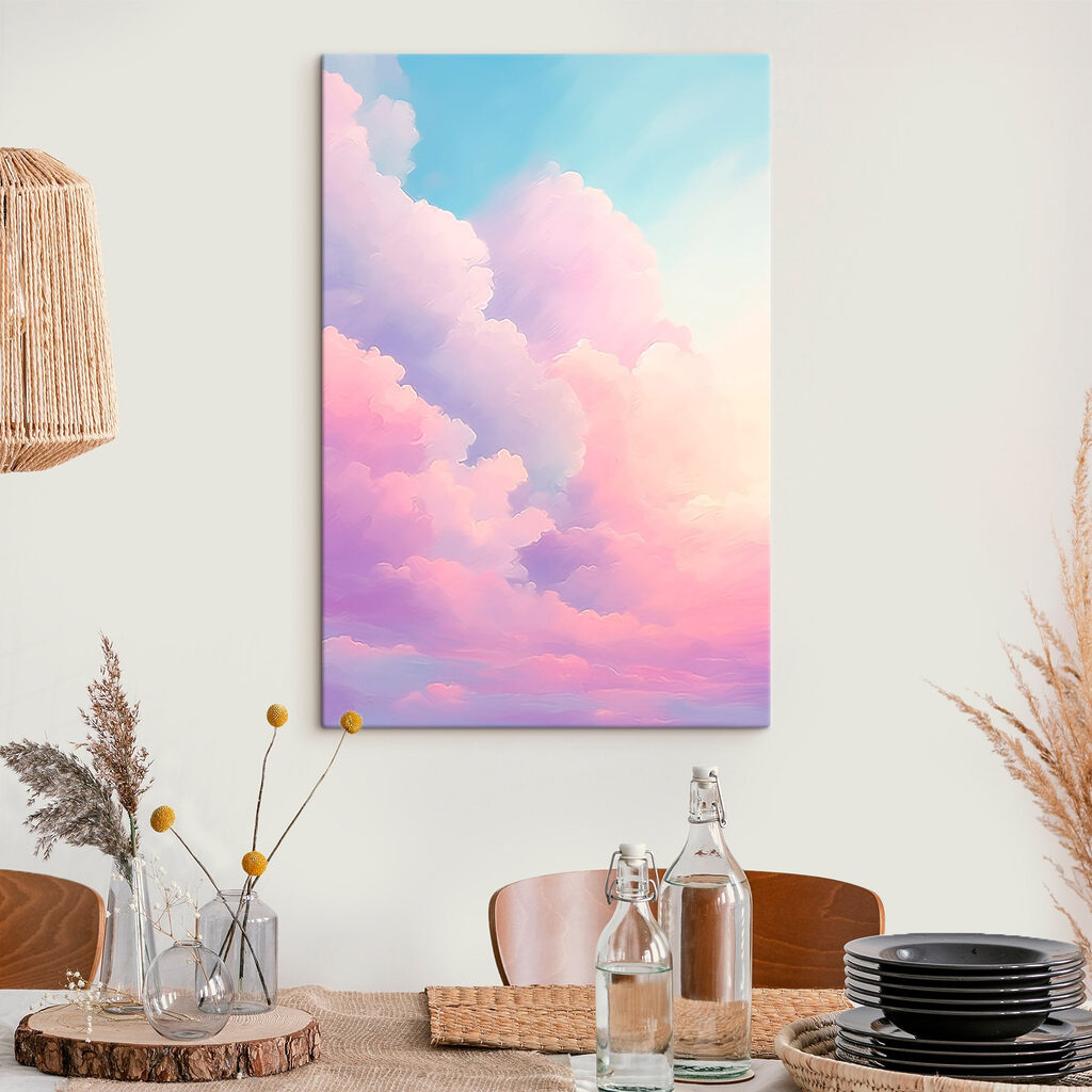 Nuvens rosa sobre violeta — interior 2