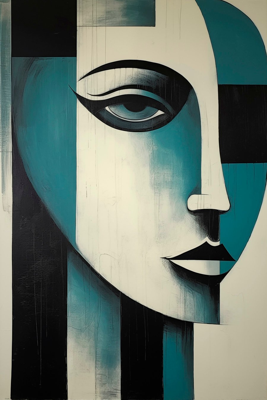 Retrato abstrato de mulher — design completo