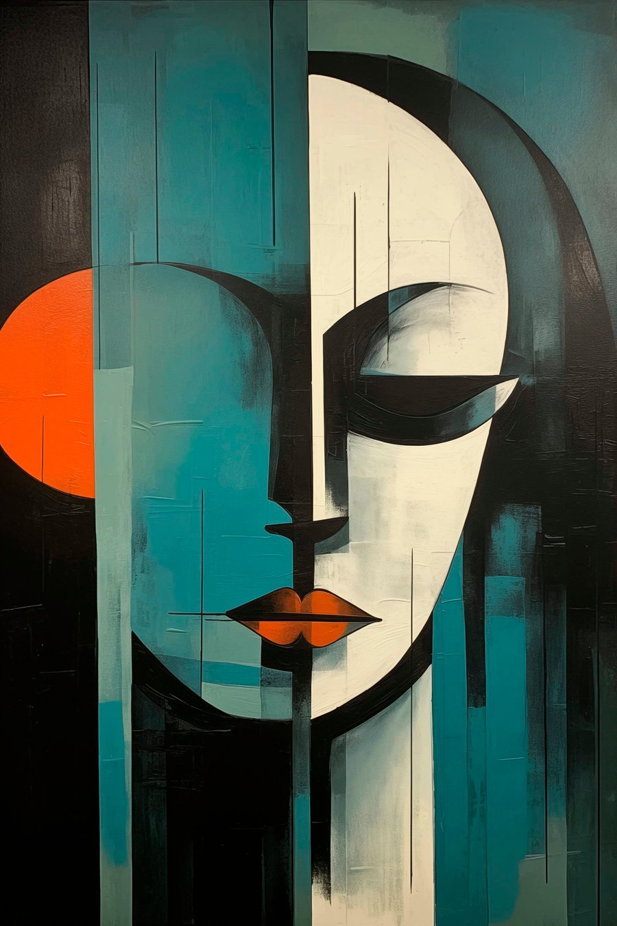 Retrato abstrato de mulher — design completo
