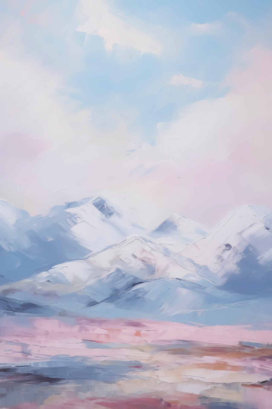 Montanhas em pintura — design completo