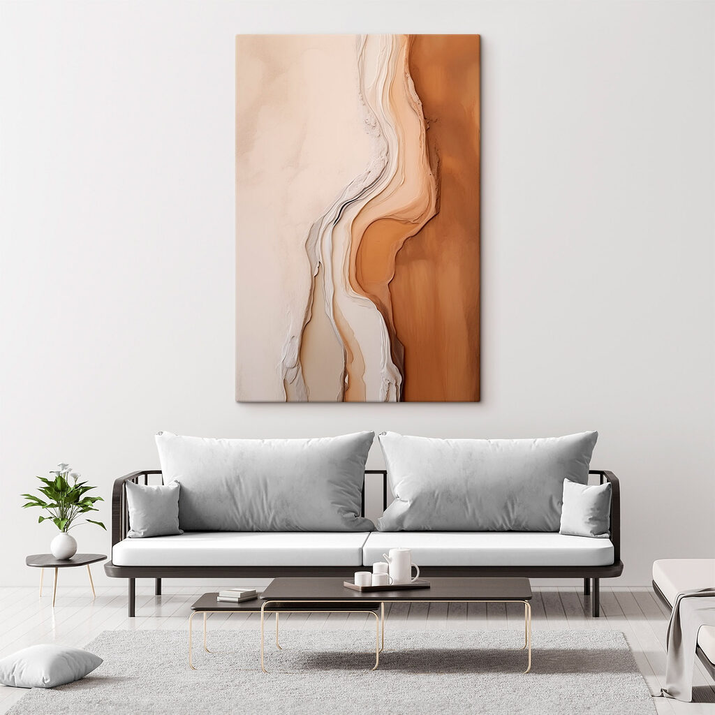 Contornos caramelo em branco — interior 1