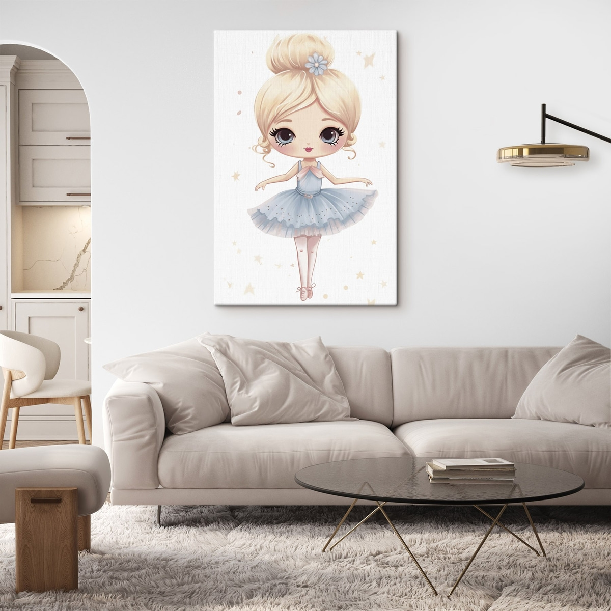 Bailarina de vestido azul — interior 2