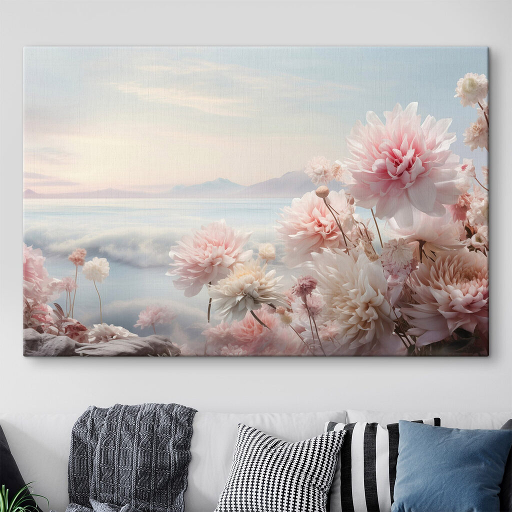 Flores rosa à beira-mar — interior 2