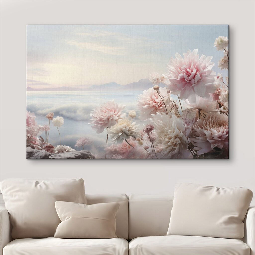 Flores rosa à beira-mar — interior 1