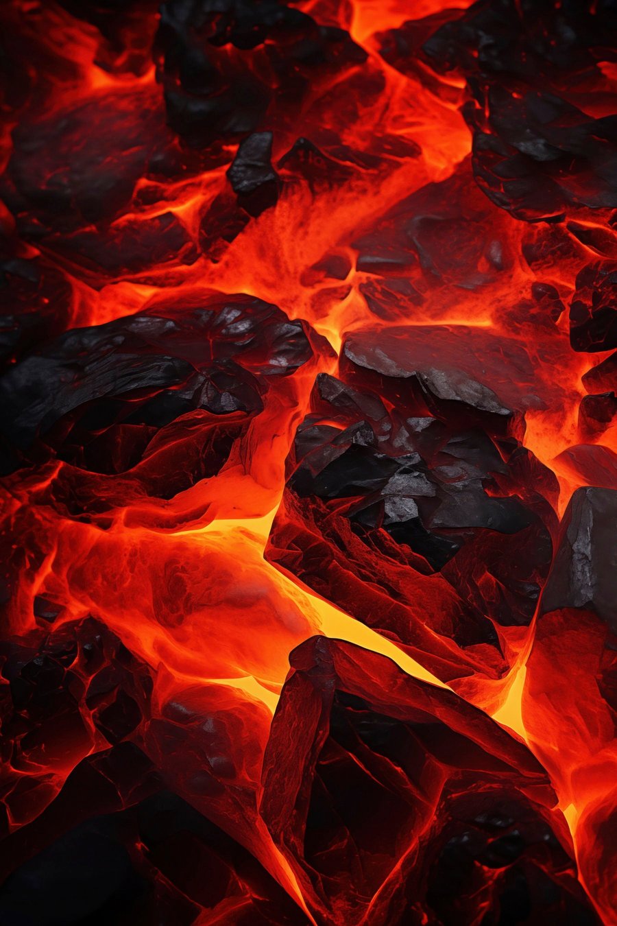 Pedras incandescentes com lava — design completo