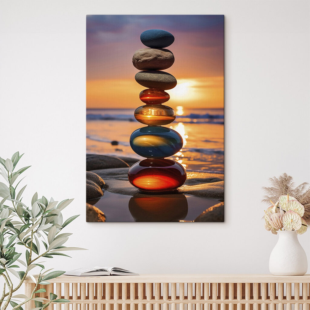Pedras coloridas ao entardecer — interior 2