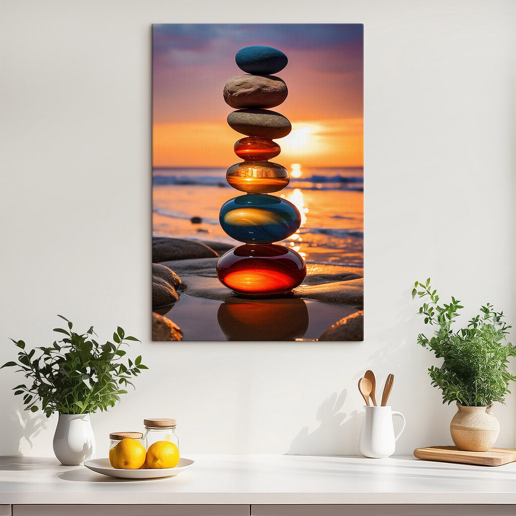 Pedras coloridas ao entardecer — interior 3