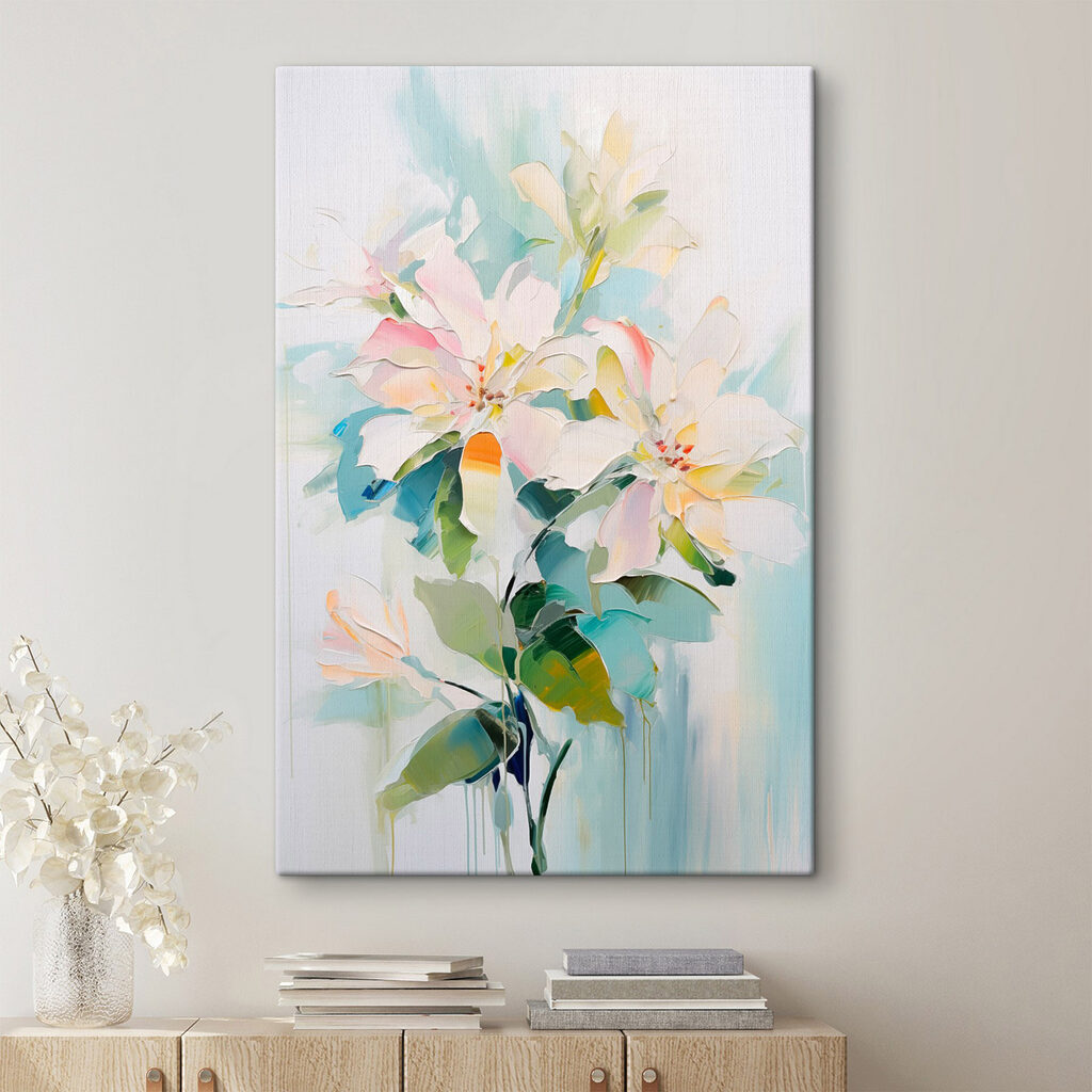 Lírios em tons pastel — interior 2