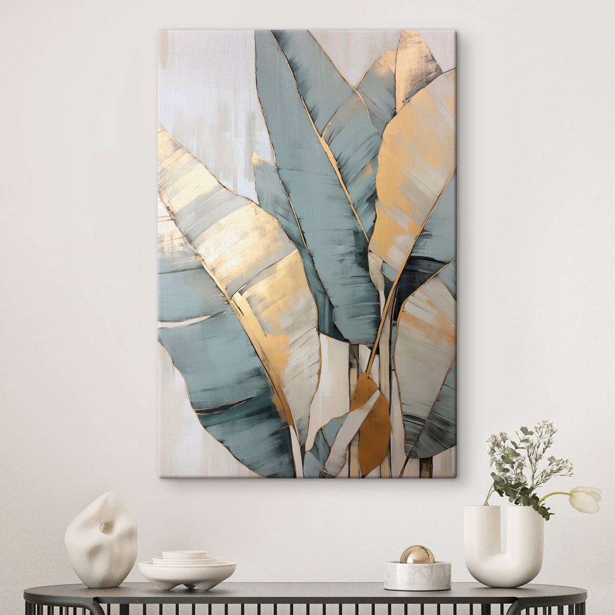 Bananeira sobre branco — interior 1