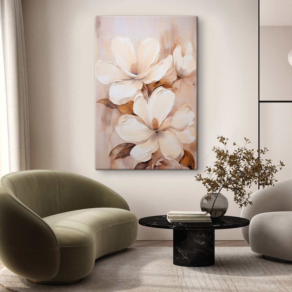 Magnólias em estilo pintado — interior 1