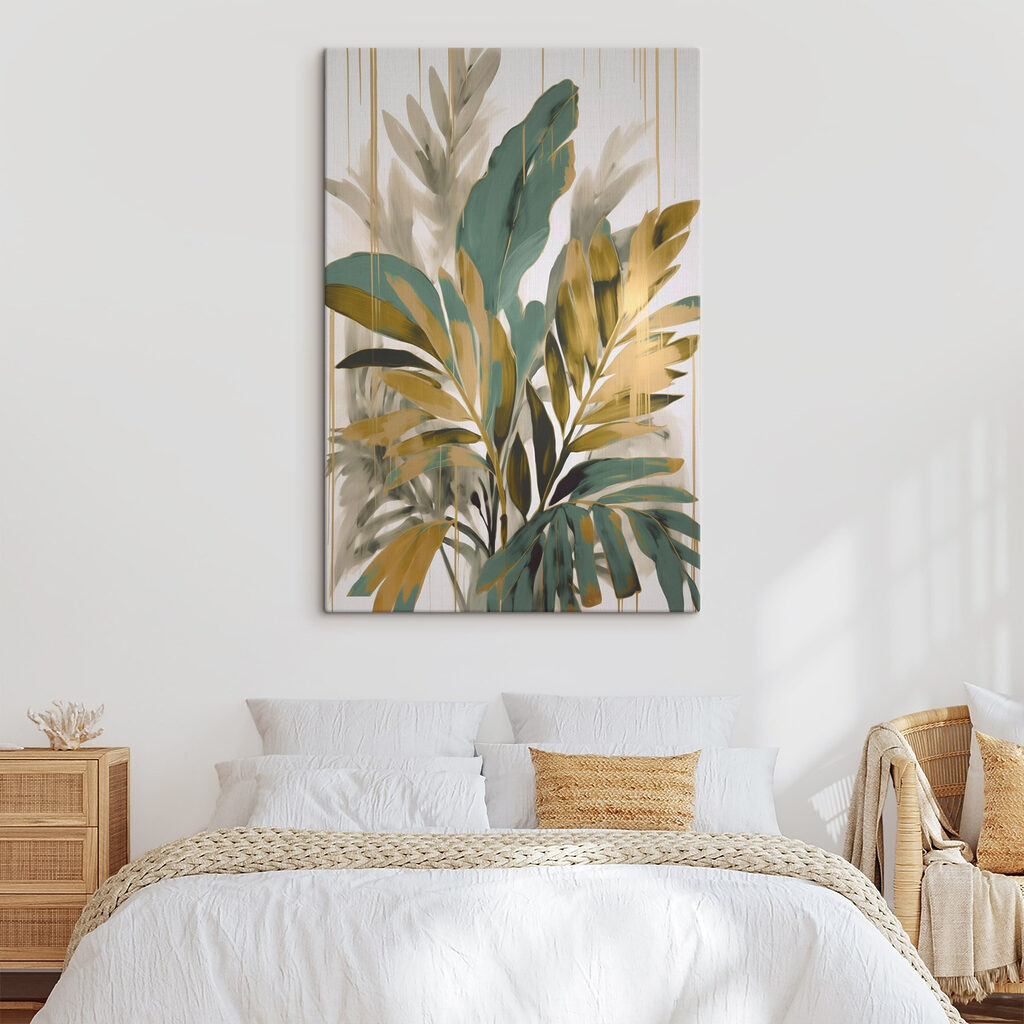 Leque de folhas verdes — interior 2