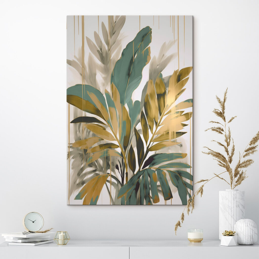 Leque de folhas verdes — interior 3