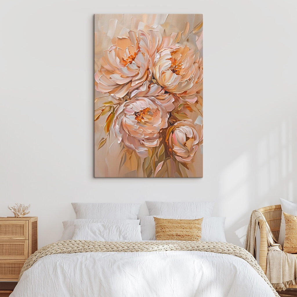 Três flores pêssego — interior 2