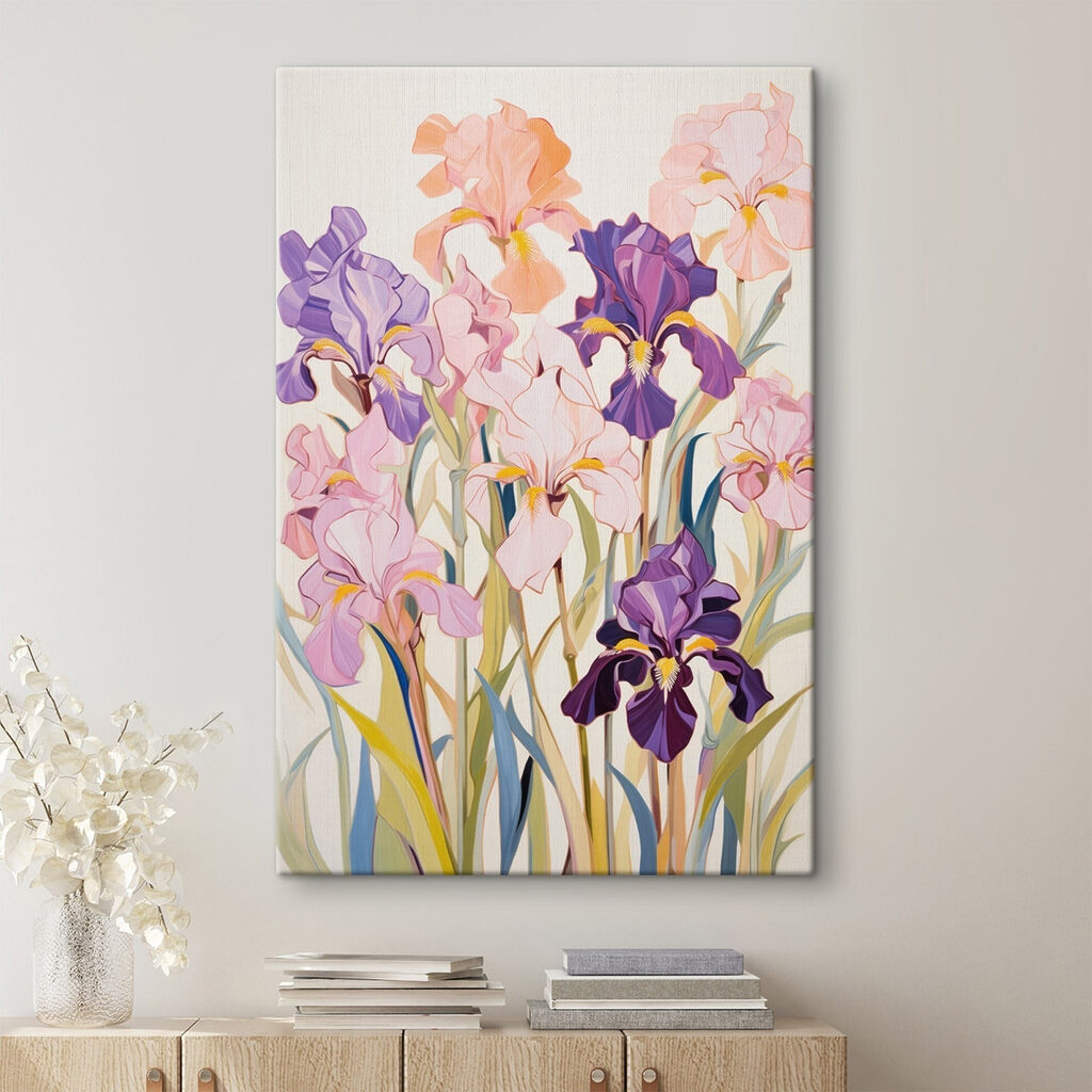 Íris rosa entre roxo — interior 2