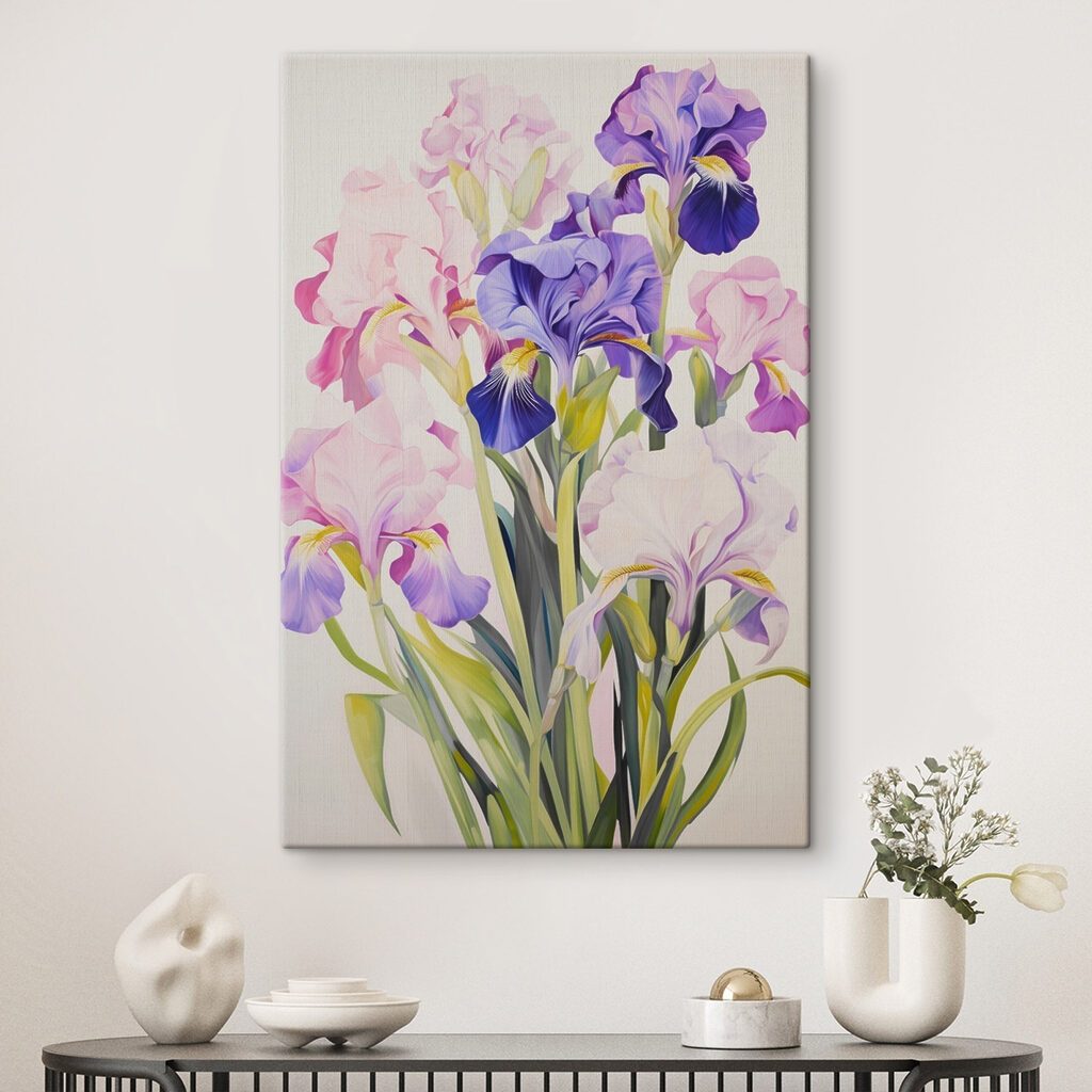 Íris roxas em pastel — interior 2