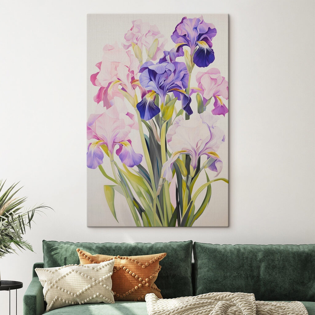 Íris roxas em pastel — interior 3