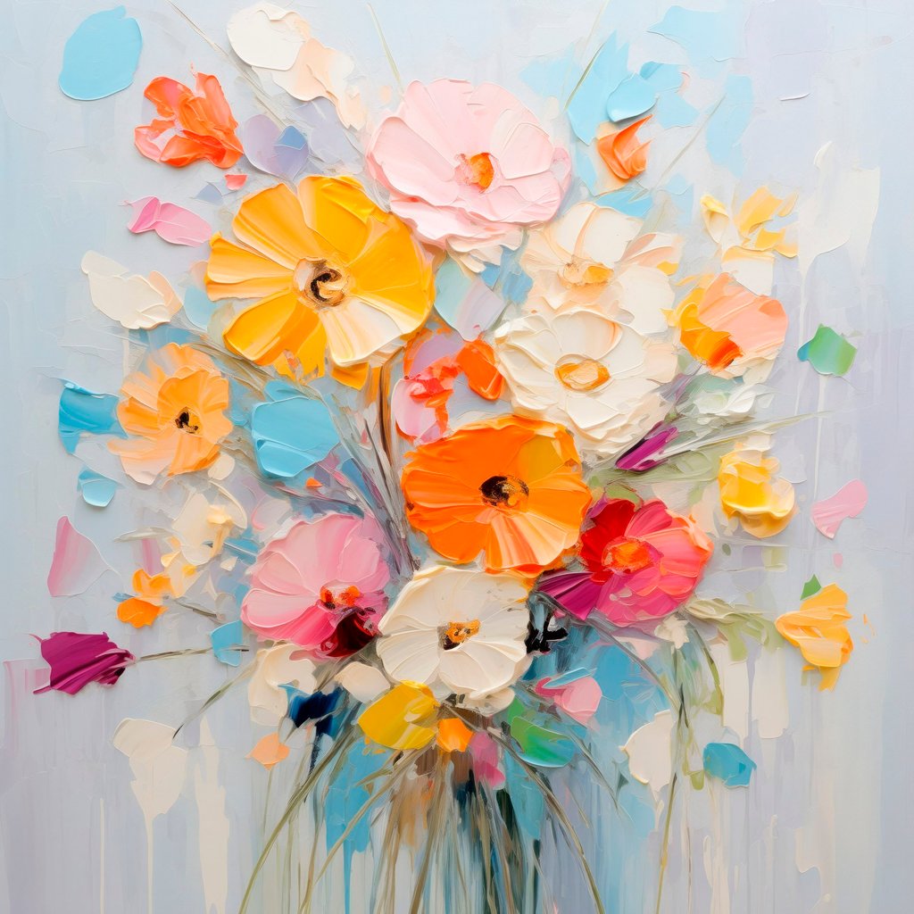 Ramo abstrato em pastel — design completo