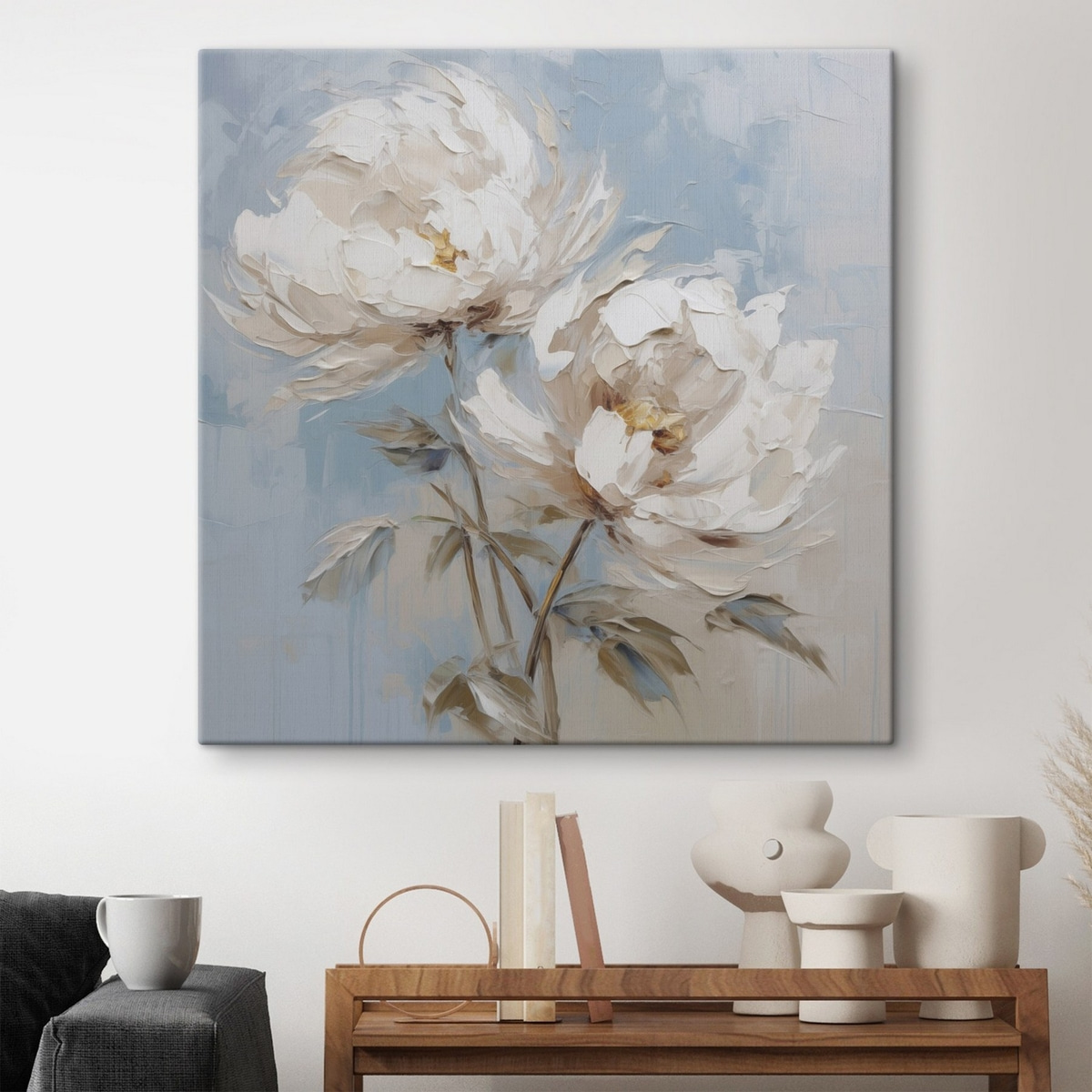 Peónias em pintura — interior 2