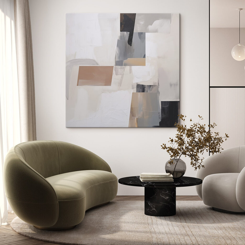 Blocos verticais em cinzento — interior 1