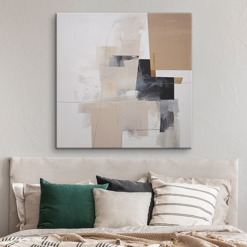 Blocos bege sobre preto — interior 2