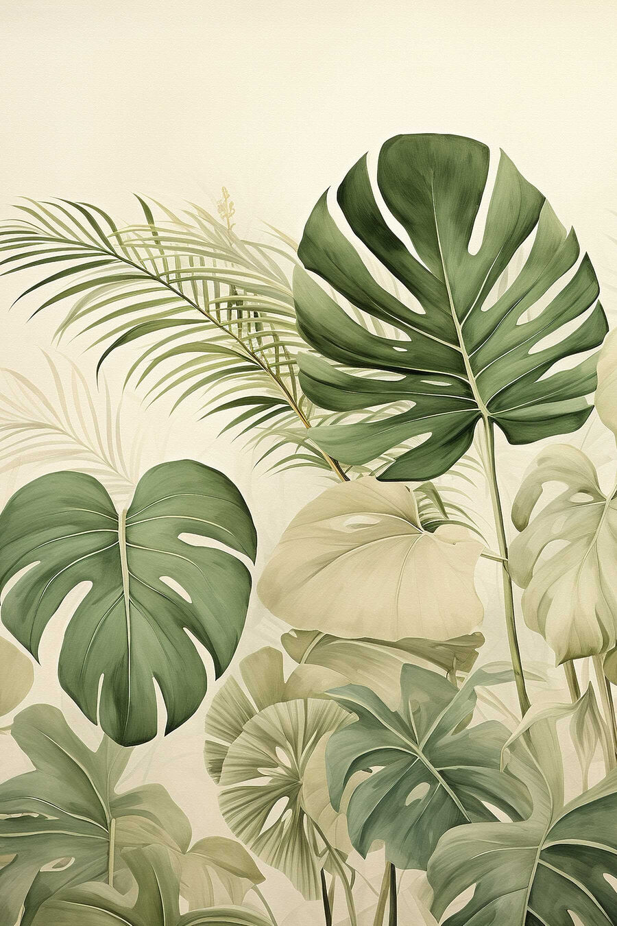 Monstera entre palmas — design completo