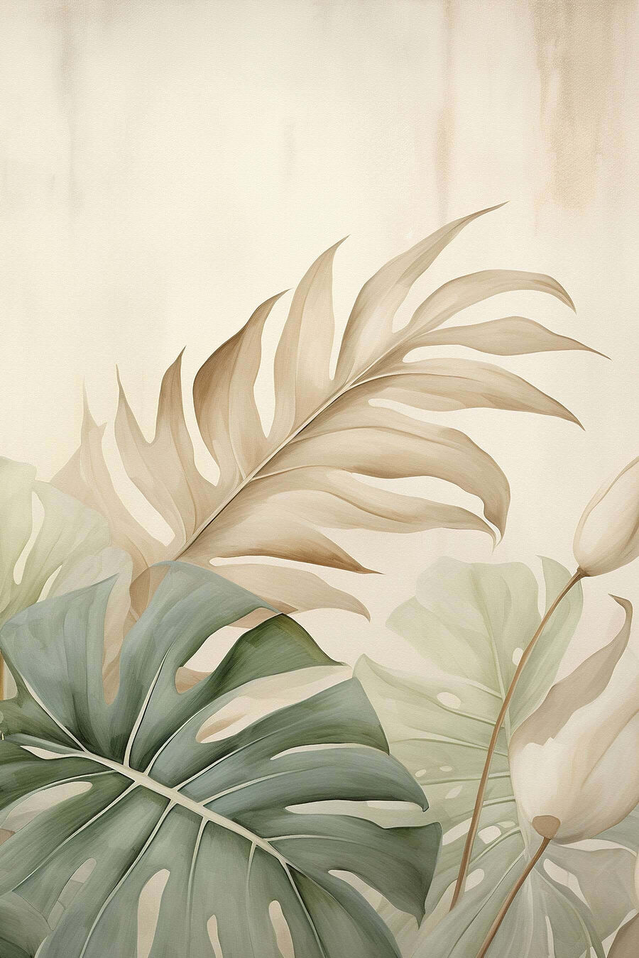 Palmeira dourada sobre verde — design completo
