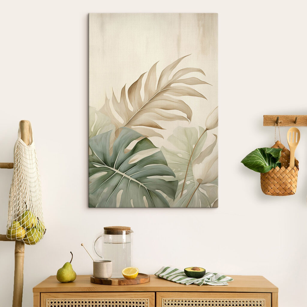 Palmeira dourada sobre verde — interior 2