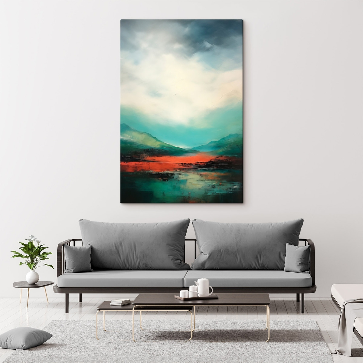 Paisagem clara com montanhas — interior 2