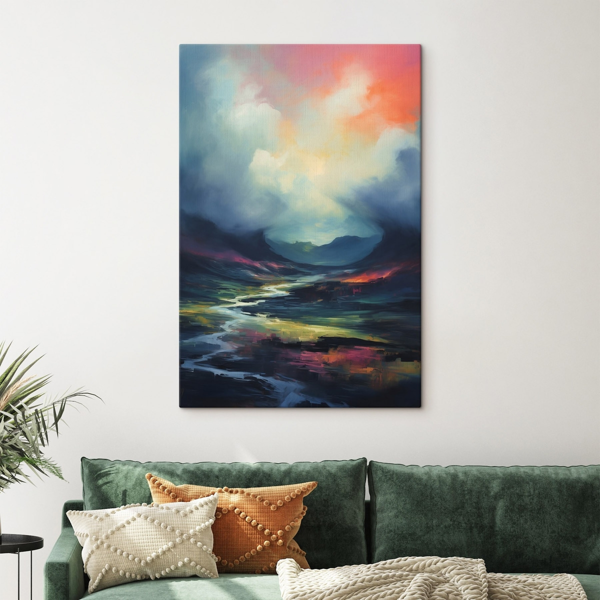 Paisagem abstrata com rio — interior 1