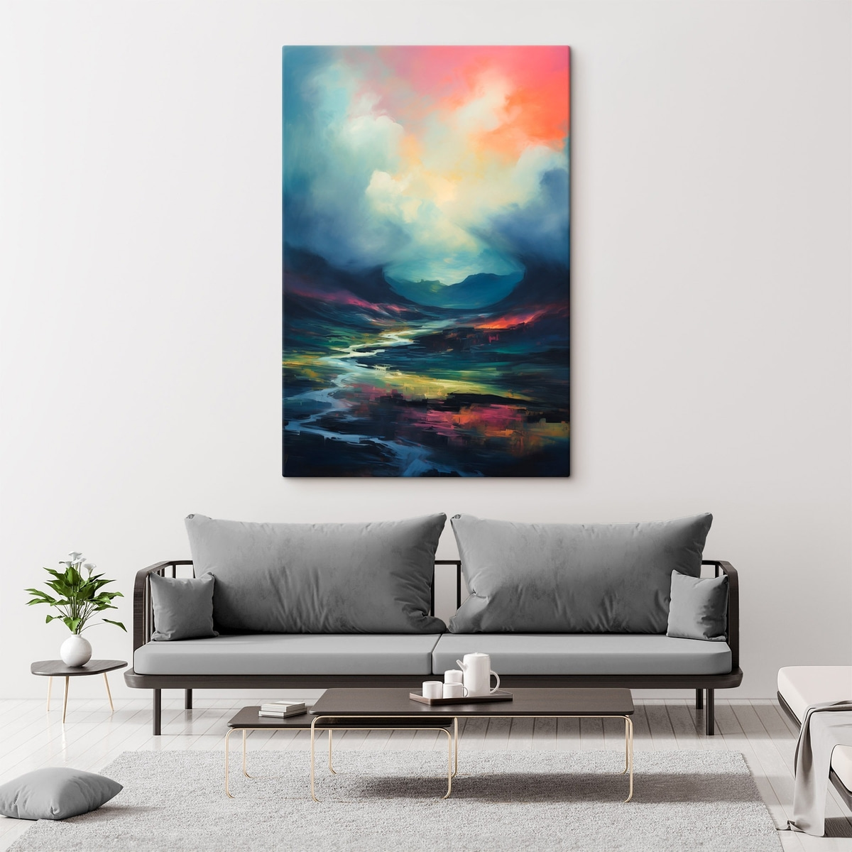 Paisagem abstrata com rio — interior 3