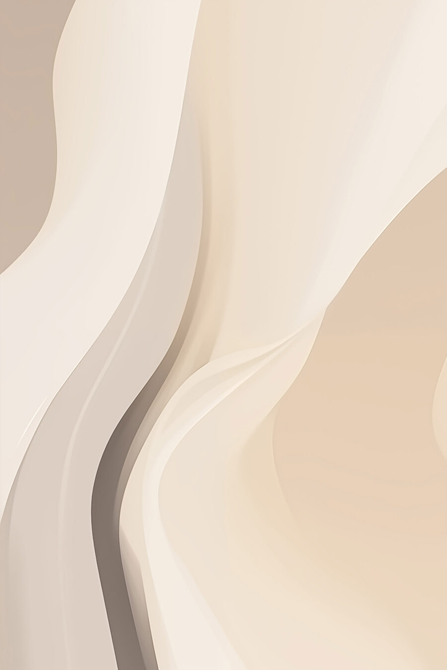 Curva bege com sombra — design completo