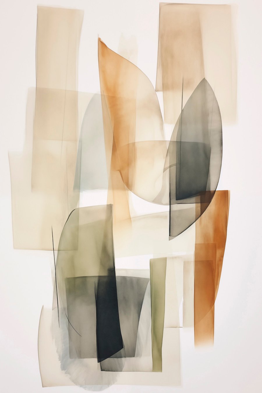 Manchas abstratas em aguarela — design completo