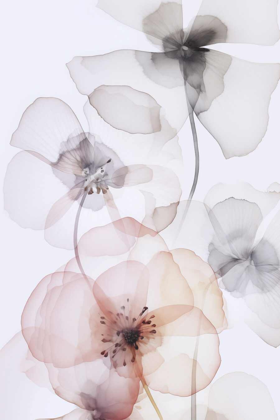 Flores pastel em aguarela — design completo