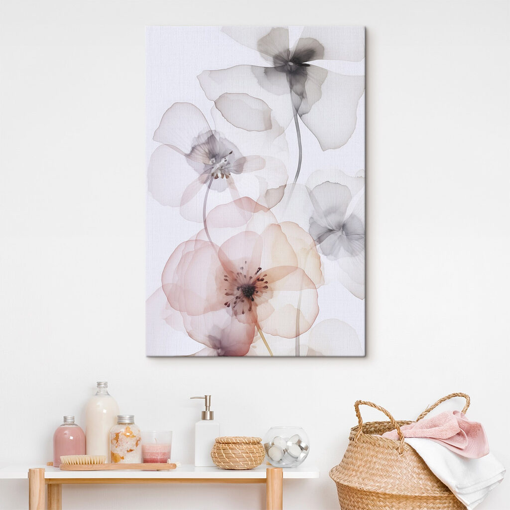 Flores pastel em aguarela — interior 1