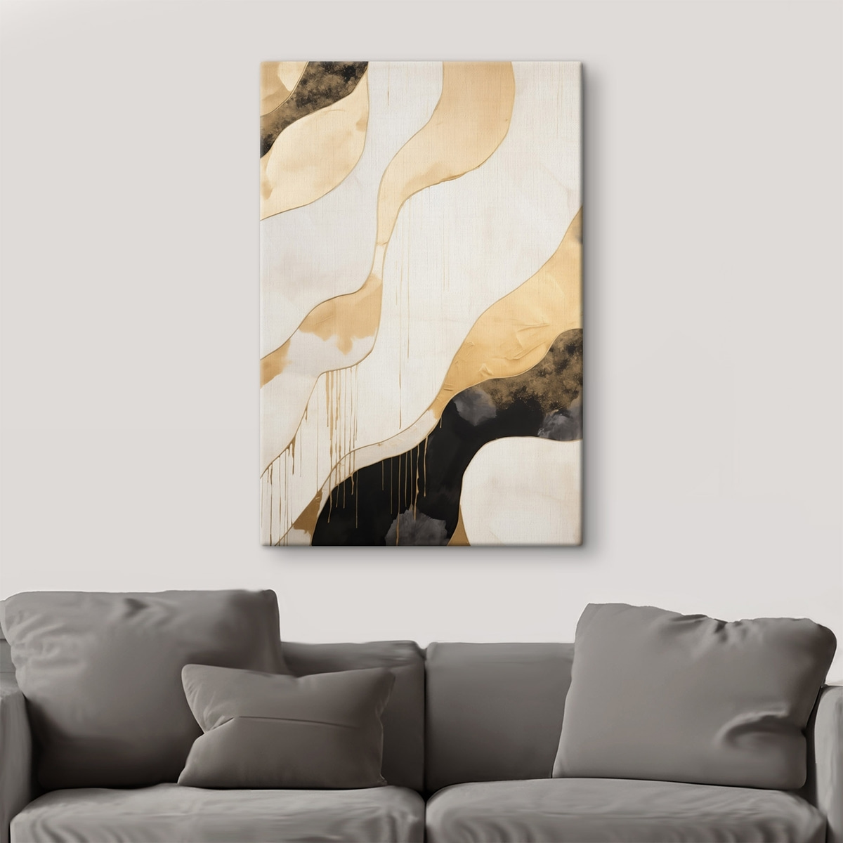 Linhas laranja onduladas — interior 1