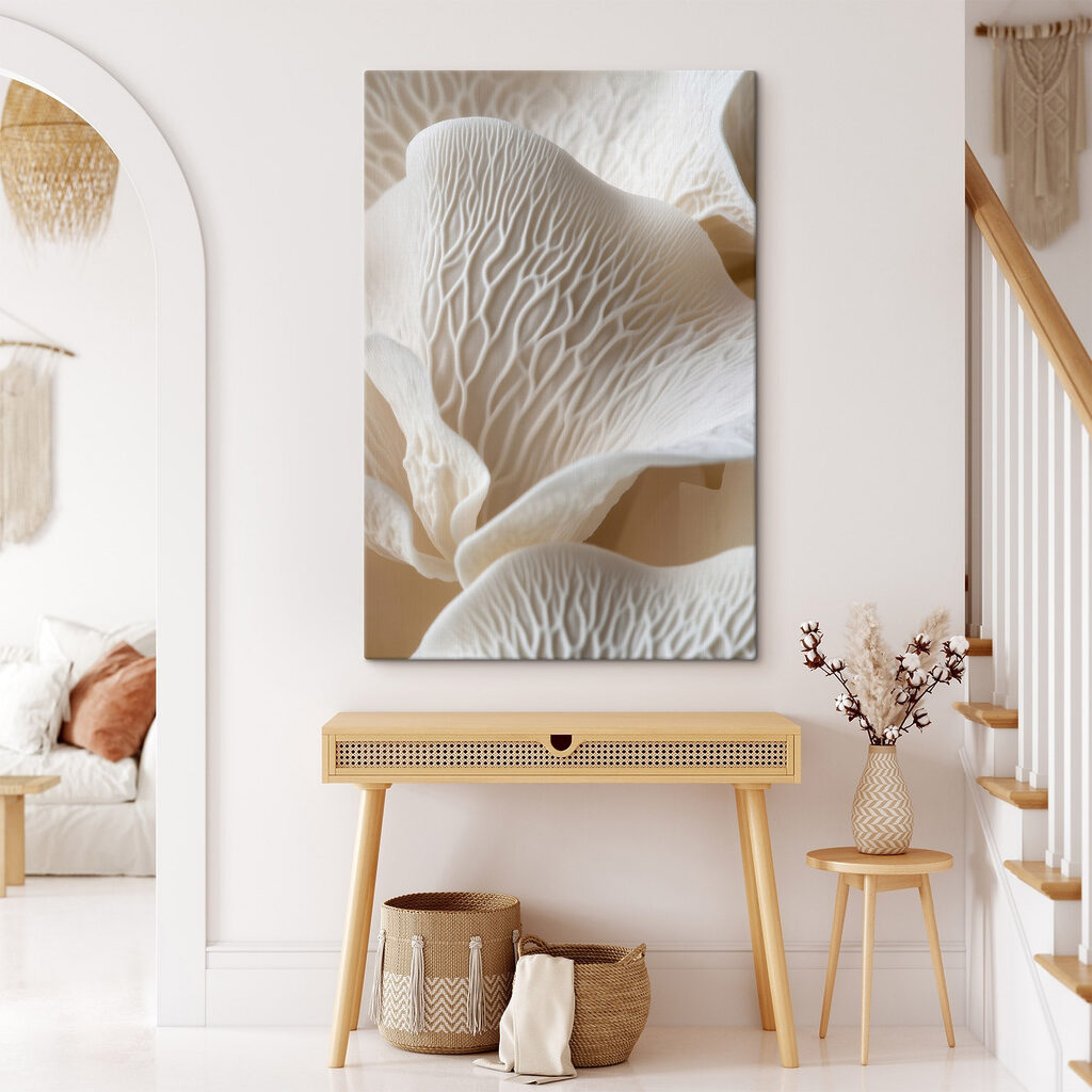Leque branco com nervuras — interior 2
