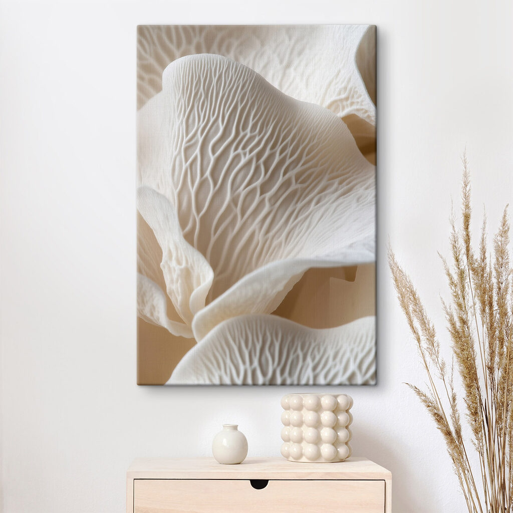 Leque branco com nervuras — interior 1