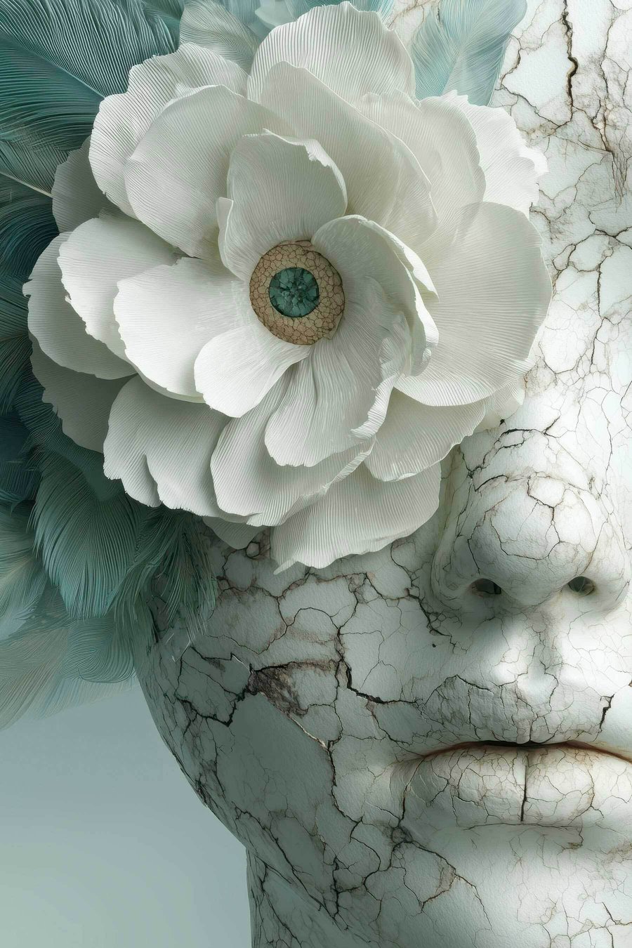Rapariga com flor — design completo