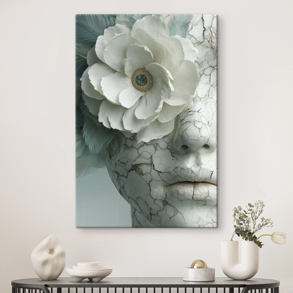 Rapariga com flor — interior 1