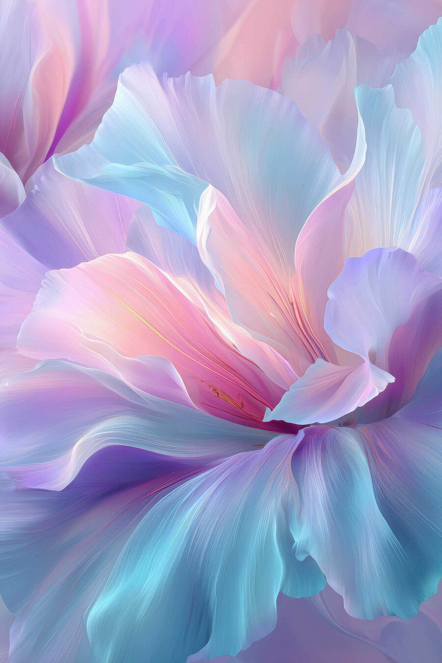Ondas de flores pastel — design completo