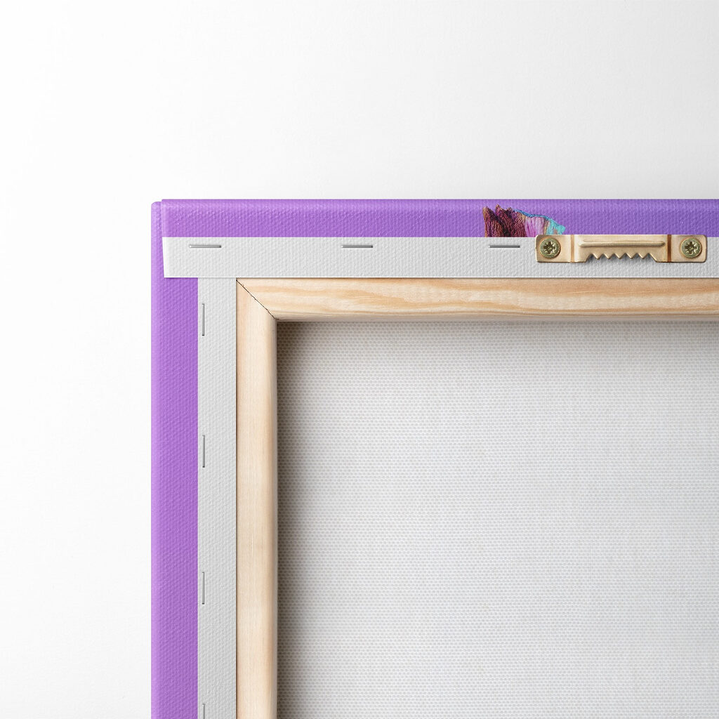 Banana arco-íris em roxo — verso