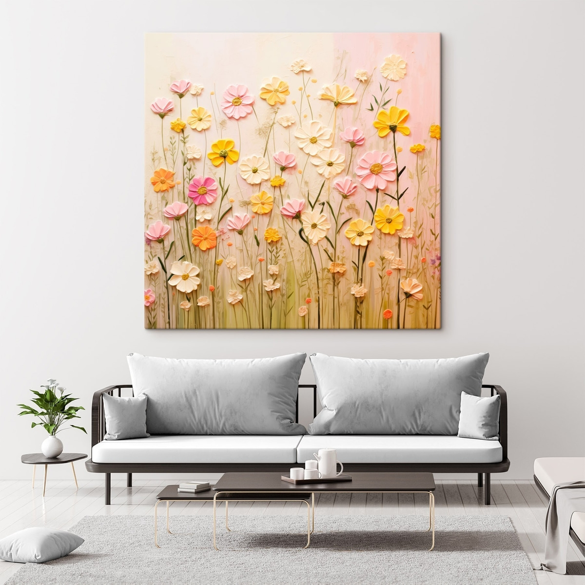 Campo floral a óleo — interior 3