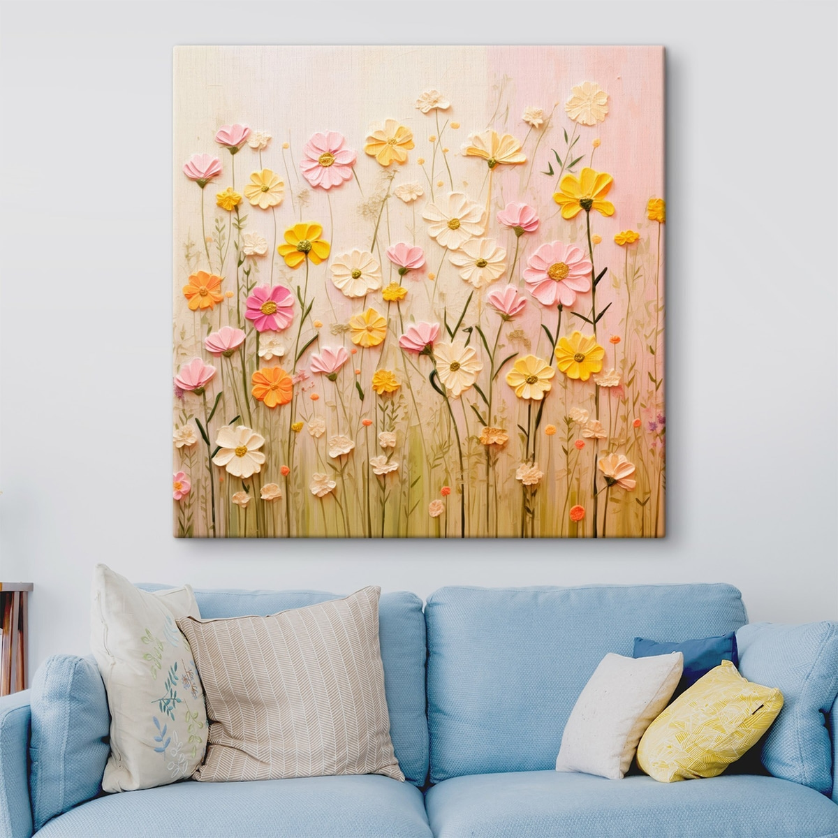 Campo floral a óleo — interior 2