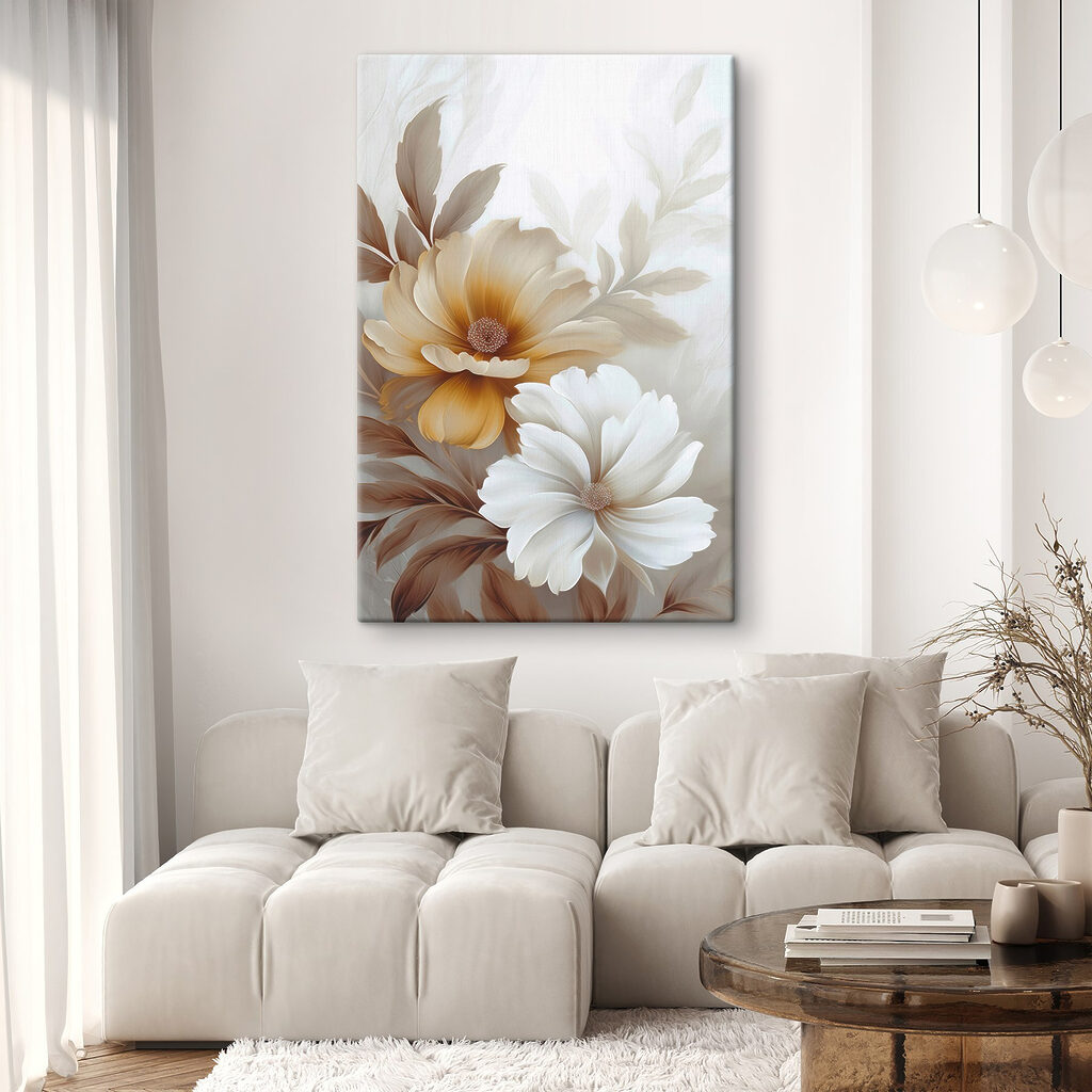 Flores delicadas entre folhas — interior 1